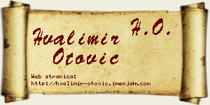 Hvalimir Otović vizit kartica